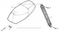 ACHTER SCHOKDEMPER   DUBBELE ZITTING voor SYM MASK 50 (BF05W2-6) (K3) 2003