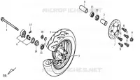 ACHTERWIEL voor SYM MASK 50 (BF05W2-6) (K3) 2003