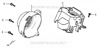DEKSEL VAN DE VENTILATOR   KUIP voor SYM MASK 50 (BF05W2-6) (K3) 2003