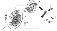 GEGOTEN ACHTERWIEL voor SYM MASK 50 (BF05W2-6) (K3) 2003