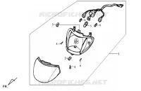 HOOFDLICHT voor SYM MASK 50 (BF05W2-6) (K3) 2003