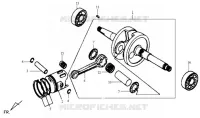 KRUKAS   ZUIGER voor SYM MASK 50 (BF05W2-6) (K3) 2003