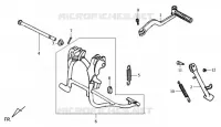 MIDDENSTANDAARD voor SYM MASK 50 (BF05W2-6) (K3) 2003