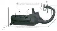 UITLAATDEMPER voor SYM MASK 50 (BF05W2-6) (K3) 2003