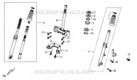 VOORVORK. STUURPEN voor SYM MASK 50 (BF05W2-6) (K3) 2003