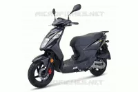 MAT BLACK (BK-5560S)  50 sym-motorfietsen 2018 ORBIT II 50 (25 KMH) (AE05W8-NL) (L8-M0) 1