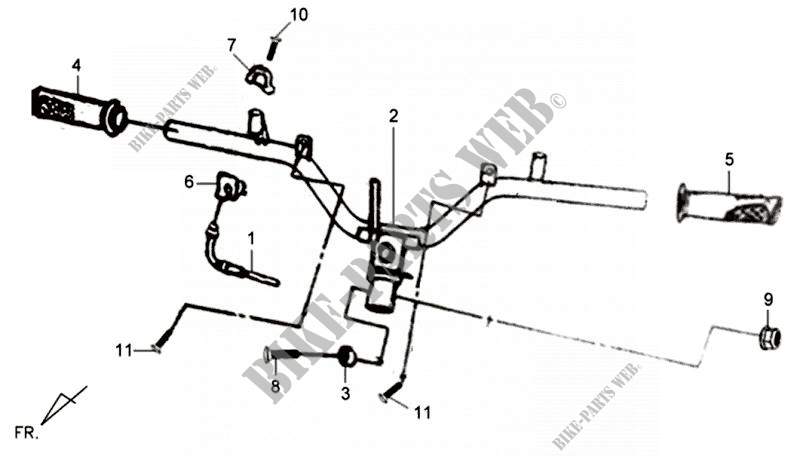 STUURHENDEL voor SYM SYMPHONY SR 50 (25 KMH) (AZ05W2-6) (L1-L5) 2012