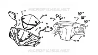 HANDLE PIPE   HANDLE COVER voor SYM SYMPHONY SR 50 (AZ05W5-T) (L6) 2016