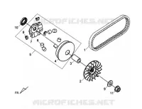 MOVABLE DRIVE FACE  voor SYM CELLO ALLO 125 (AJ12W1-6) (L1) 2011