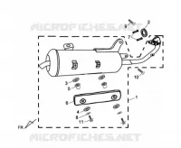 UITLAATDEMPER voor SYM CELLO ALLO 125 (AJ12W1-6) (L1) 2011