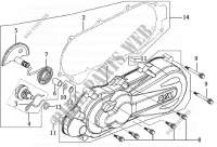 MOTORBEHUIZINGEN voor SYM GTS 250 EVO (LM25W5-P) (K9-L0) 2009