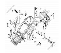 CHASSIS voor SYM EURO MX 125 (HF12W1-6) (METRO EUROPE 125 DUAL DISK) 2002