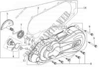 LINKER KANT KUIP voor SYM GTS 300I ABS (LN30W5-EU) (L4) 2014