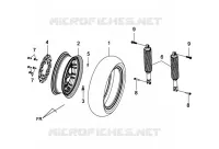 ACHTERWIEL   ACHTER SCHOK voor SYM GTS 125 EFI (LN12W1-F) (L2) 2012