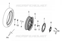ACHTERWIEL voor SYM GTS 125 EFI (LN12W1-F) (L2) 2012