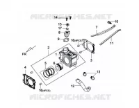 CYLINDER ASSY voor SYM GTS 125 EFI (LN12W1-F) (L2) 2012
