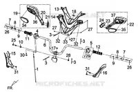 HANDGREEP / RECHTS LINKS ACHTER SPIEGELSET voor SYM GTS 125 EFI (LN12W1-F) (L2) 2012