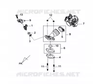 INLAATLEIDING voor SYM GTS 125 EFI (LN12W1-F) (L2) 2012