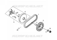 MOVABLE DRIVE FACE  voor SYM GTS 125 EFI (LN12W1-F) (L2) 2012
