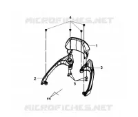 RECHTS LINKER ACHTERDRAGER voor SYM GTS 125 EFI (LN12W1-F) (L2) 2012