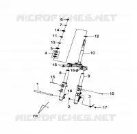 STUURPEN / RECHTS LINKSE VORK voor SYM GTS 125 EFI (LN12W1-F) (L2) 2012