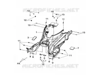 VLOERPANEEL voor SYM GTS 125 EFI (LN12W1-F) (L2) 2012