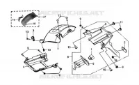 ACHTER STROOMLIJNKAP voor SYM GTS 125 EURO 3 (LM12W3-6) (K8) 2008