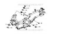 CHASSIS voor SYM GTS 125 EURO 3 (LM12W3-6) (K8) 2008