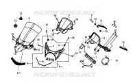 KUIPRUIT / COUNTER voor SYM GTS 125 EURO 3 (LM12W3-6) (K8) 2008