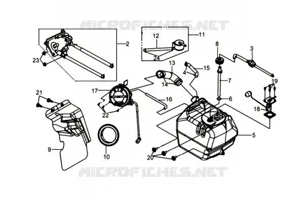BENZINETANK SYM scooter 125 2010 GTS 125 EVO (K9-L0)  GTS 125 EVO (K9-L0)