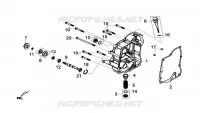 ACHTER CRANK CASE COVER voor SYM GTS 125I ABS (LN12W5-FR) (L4) 2014
