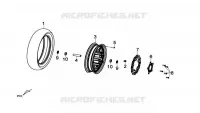 ACHTERWIEL voor SYM GTS 125I ABS (LN12W5-FR) (L4) 2014