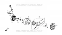 BEGIN KOPPELING BUITEN voor SYM GTS 125I ABS (LN12W5-FR) (L4) 2014