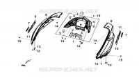 BODY COVER voor SYM GTS 125I ABS (LN12W5-FR) (L4) 2014