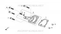 DEKSEL VAN DE WATERPOMP voor SYM GTS 125I ABS (LN12W5-FR) (L4) 2014