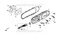 LINKER CARTERDEKSEL voor SYM GTS 125I ABS (LN12W5-FR) (L4) 2014