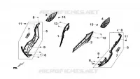 LINKS RECHTS ZIJDEKSEL voor SYM GTS 125I ABS (LN12W5-FR) (L4) 2014