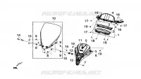 METER   VOORRUIT voor SYM GTS 125I ABS (LN12W5-FR) (L4) 2014