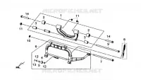 MIDDENSTANDAARD voor SYM GTS 125I ABS (LN12W5-FR) (L4) 2014
