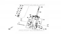 STUURPEN voor SYM GTS 125I ABS (LN12W5-FR) (L4) 2014