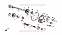 TRANSMISSIE AFDEKKING voor SYM GTS 125I ABS (LN12W5-FR) (L4) 2014