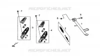 ZIJSTAND   STAPBALK RECHTS LINKS voor SYM GTS 125I ABS (LN12W5-FR) (L4) 2014
