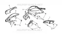 AFDEKKING VOOR HANDGREEP   WINKER voor SYM HD 125 EVO (LH12WB-F) (K8) 2008