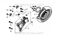 GEGOTEN ACHTERWIEL voor SYM HD 125 EVO (LH12WB-F) (K8) 2008