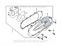 LINKER CARTERDEKSEL voor SYM HD 125 EVO (LH12WB-F) (K8) 2008