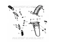 STAP BAR   ACHTER STROOMLIJNKAP voor SYM HD 125 EVO (LH12WB-F) (K8) 2008