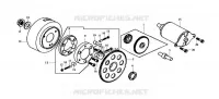 STARTER REDUCTION GEAR voor SYM HD 125 EVO (LH12WB-F) (K8) 2008