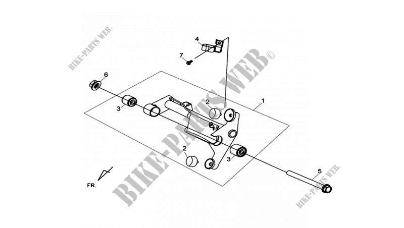 MOTOR HANGER LINK voor SYM HD 2 125 (LC12W1-6) (L4) 2014