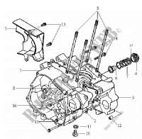 MOTORBEHUIZINGEN voor SYM HUSKY 125 (N125A-6) (K3-K4) 2003