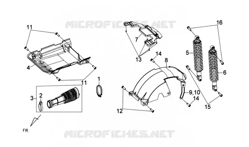 CENTER FENDER SYM scooter 125 2013 JOYRIDE 125 (LF12W-6)  JOYRIDE 125 (LF12W-6)